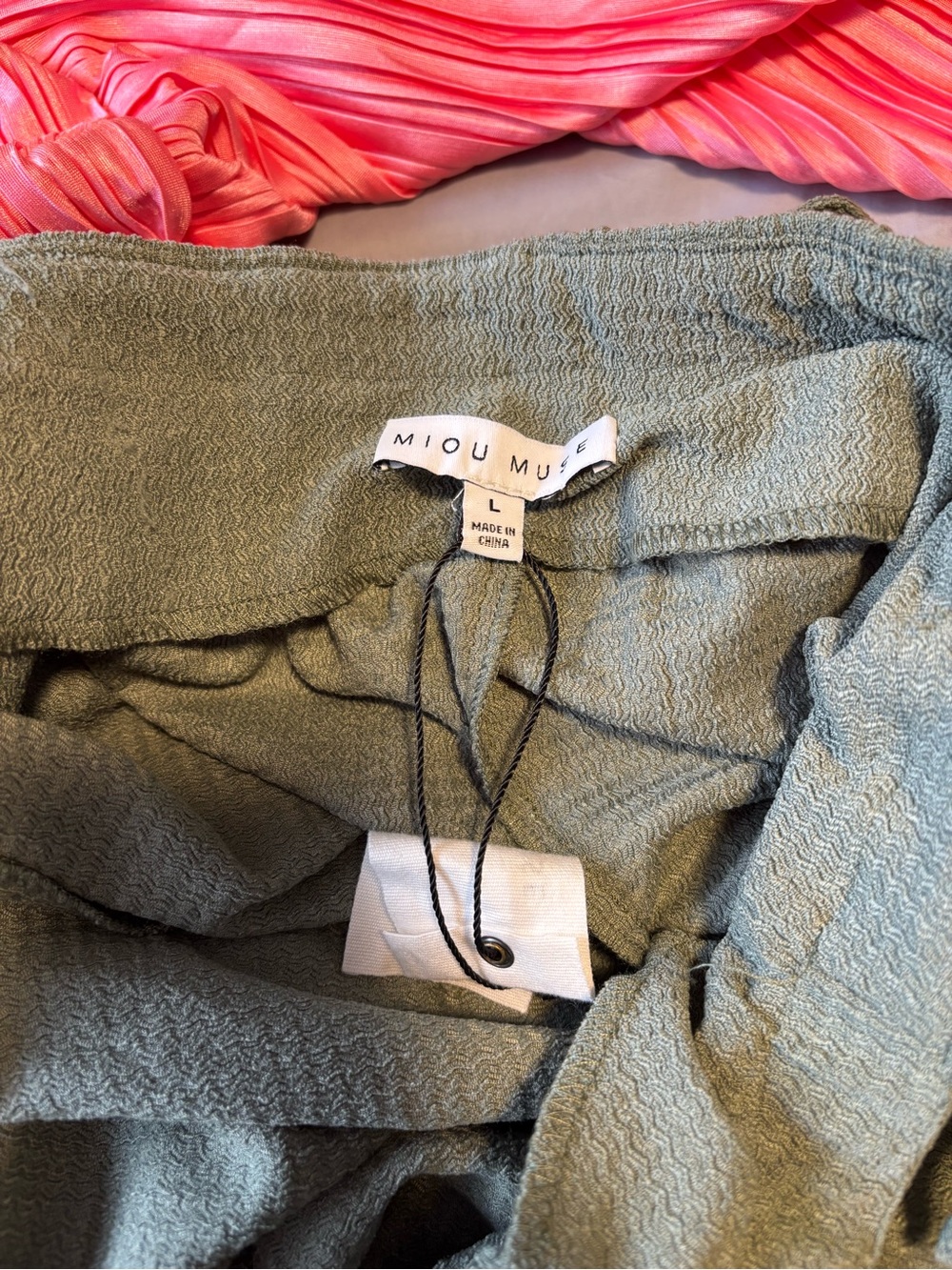 Olive Green Ruffle Strap Mini Dress - Picture 3 of 5